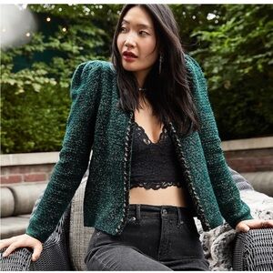 Express sweater green and gold size medium